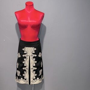 Le Chateu black embroidered beaded/sequin design skirt!